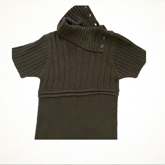 Ellen Parker Grey Cable Knit Short Sleeve Sweater Dress - Picture 5 of 9